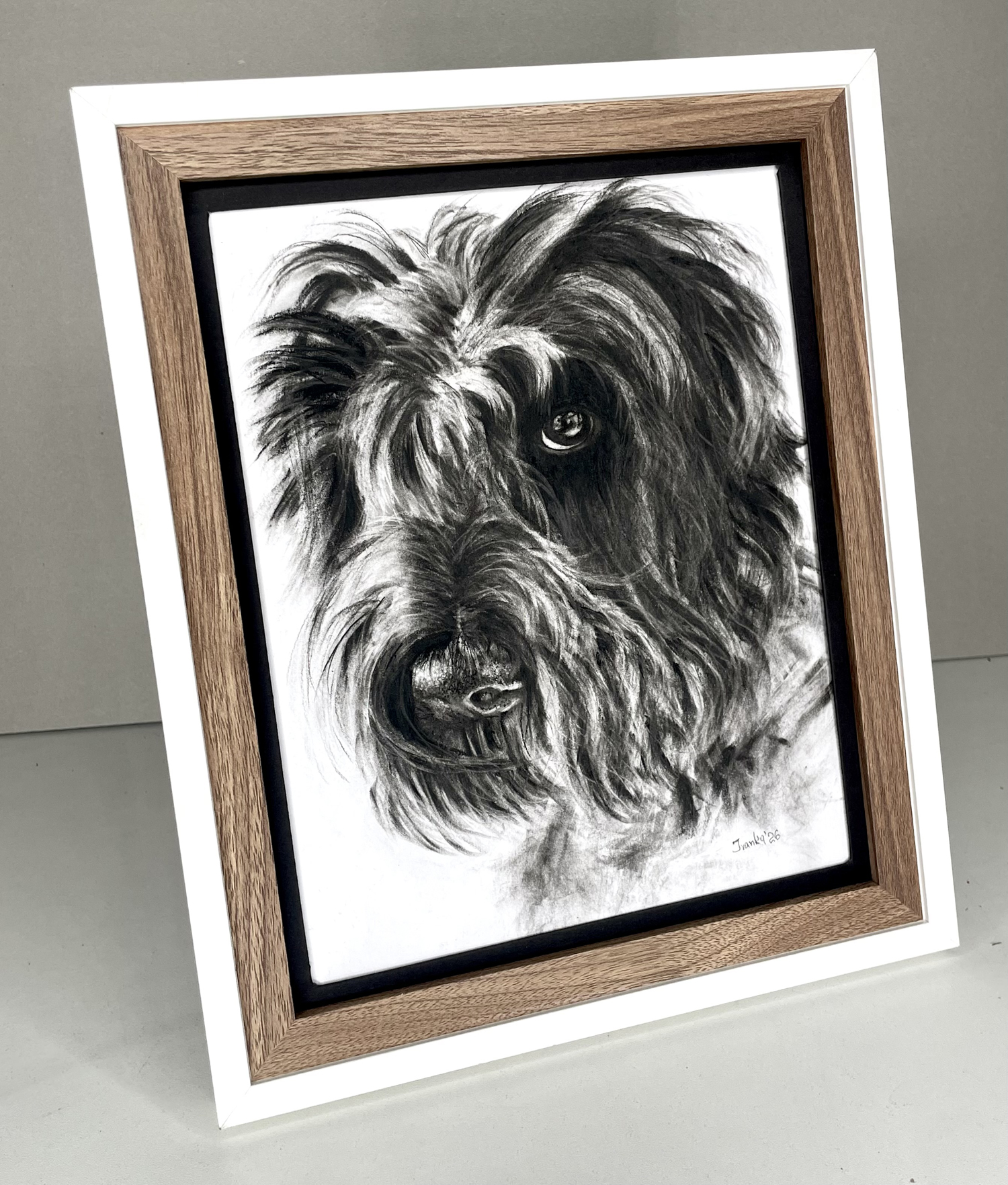 Ritratto animale a carboncino