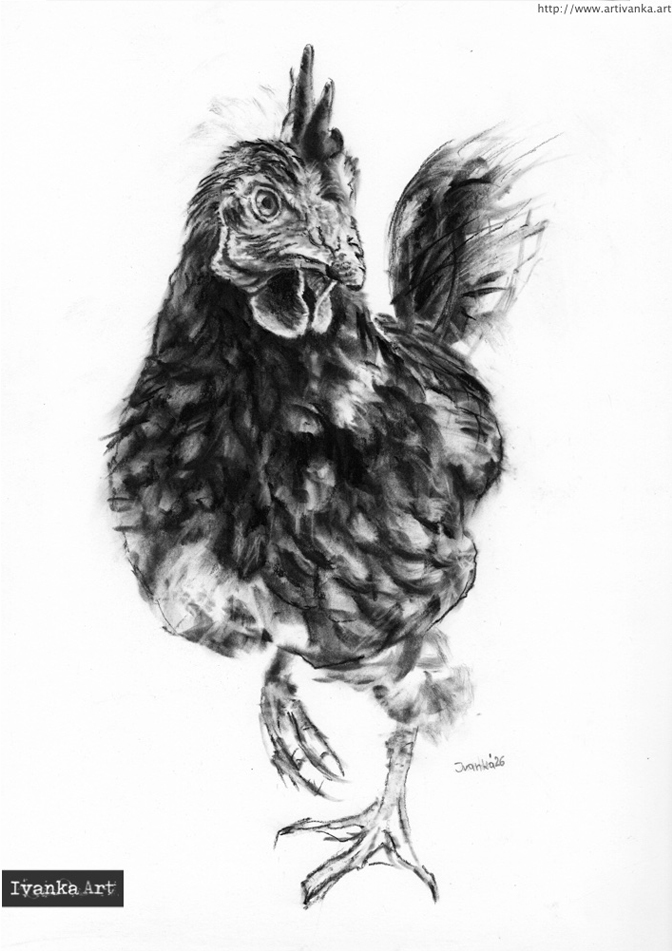 Ritratto finito, realizzato a mano