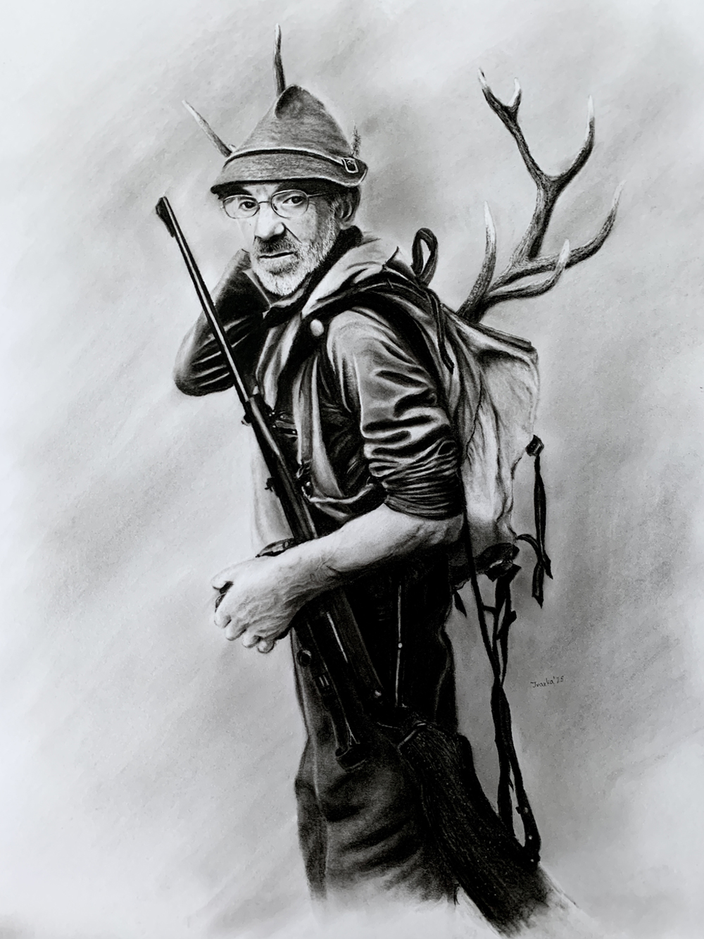 Ritratto finito, realizzato a mano